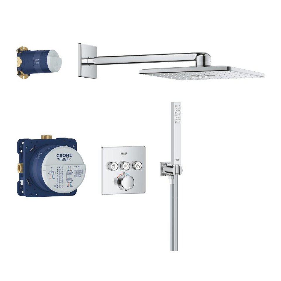 GROHE Precision SmartControl Unterputz Duschsystem mit Vitalio SmartActive 310 Cube #34875000 - chrom