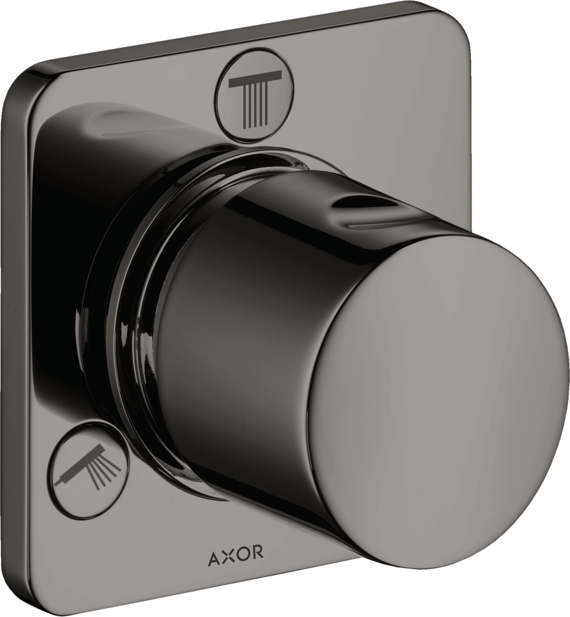 HANSGROHE AXOR Citterio M Ab- und Umstellventil Trio/ Quattro Unterputz #34920330 - Polished Black Chrome
