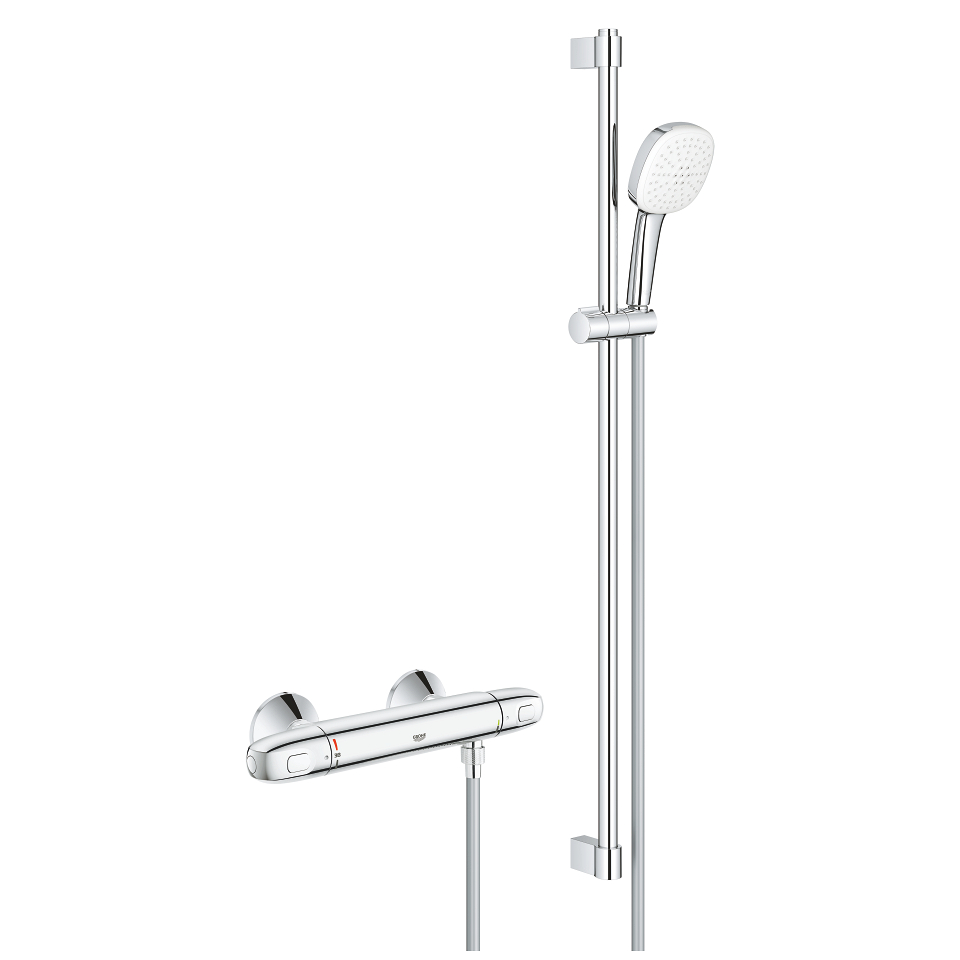 GROHE Grohtherm 1000 Thermostat-Brausebatterie, 1/2″ #34824005 - chrom