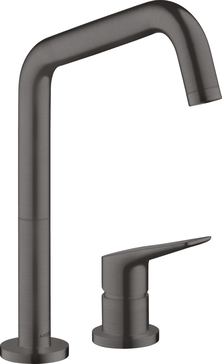 HANSGROHE AXOR Citterio M 2-Loch Einhebel-Küchenmischer 240 mit Schwenkauslauf #34820340 - Brushed Black Chrome