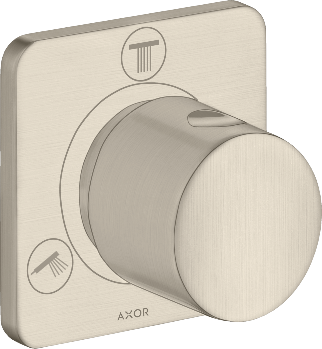 HANSGROHE AXOR Citterio M Ab- und Umstellventil Trio/ Quattro Unterputz #34920820 - Brushed Nickel