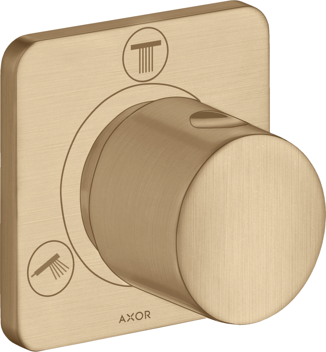 HANSGROHE AXOR Citterio M Ab- und Umstellventil Trio/ Quattro Unterputz #34920140 - Brushed Bronze
