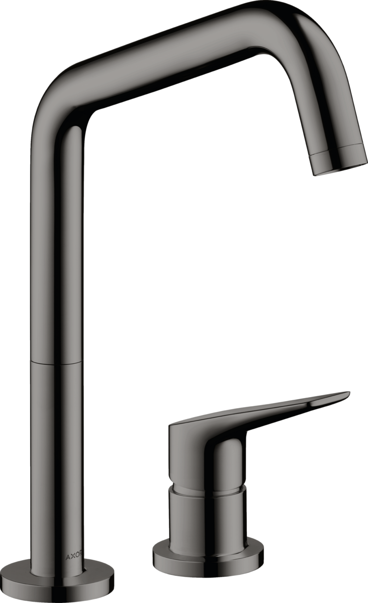 HANSGROHE AXOR Citterio M 2-Loch Einhebel-Küchenmischer 240 mit Schwenkauslauf #34820330 - Polished Black Chrome