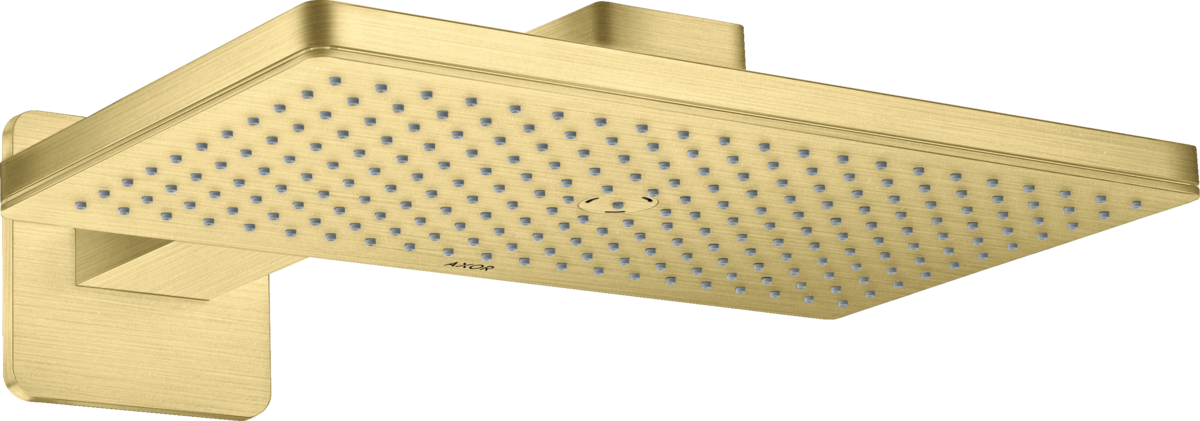 HANSGROHE AXOR ShowerSolutions Kopfbrause 460/300 1jet mit Brausearm und softsquare Rosette #35274950 - Brushed Brass