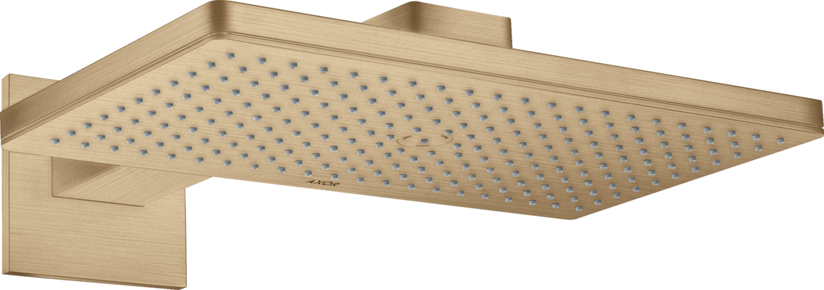 HANSGROHE AXOR ShowerSolutions Kopfbrause 460/300 1jet mit Brausearm und eckiger Rosette #35278140 - Brushed Bronze