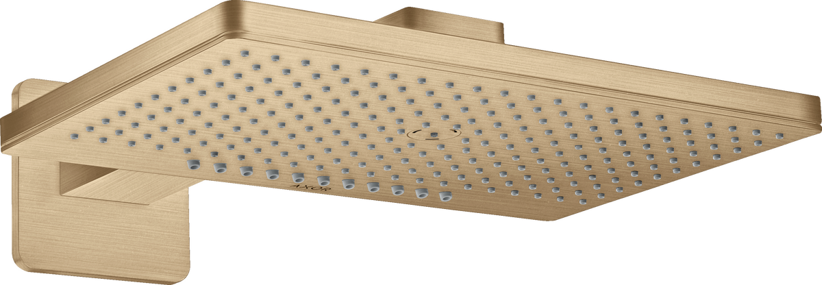 HANSGROHE AXOR ShowerSolutions Kopfbrause 460/300 2jet mit Brausearm und softsquare Rosette #35275140 - Brushed Bronze