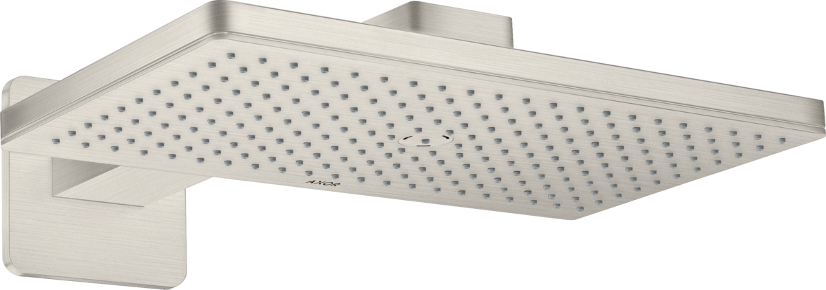HANSGROHE AXOR ShowerSolutions Kopfbrause 460/300 1jet mit Brausearm und softsquare Rosette #35274800 - Edelstahl Optic