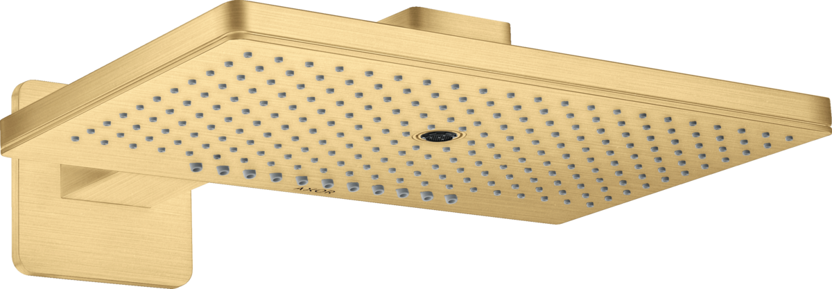 HANSGROHE AXOR ShowerSolutions Kopfbrause 460/300 3jet mit Brausearm und softsquare Rosette #35276250 - Brushed Gold Optic
