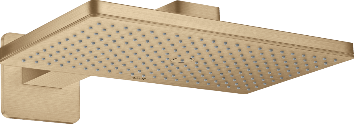 HANSGROHE AXOR ShowerSolutions Kopfbrause 460/300 1jet mit Brausearm und softsquare Rosette #35274140 - Brushed Bronze