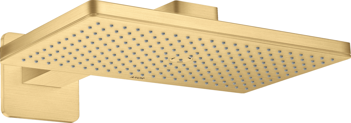 HANSGROHE AXOR ShowerSolutions Kopfbrause 460/300 1jet mit Brausearm und softsquare Rosette #35274250 - Brushed Gold Optic