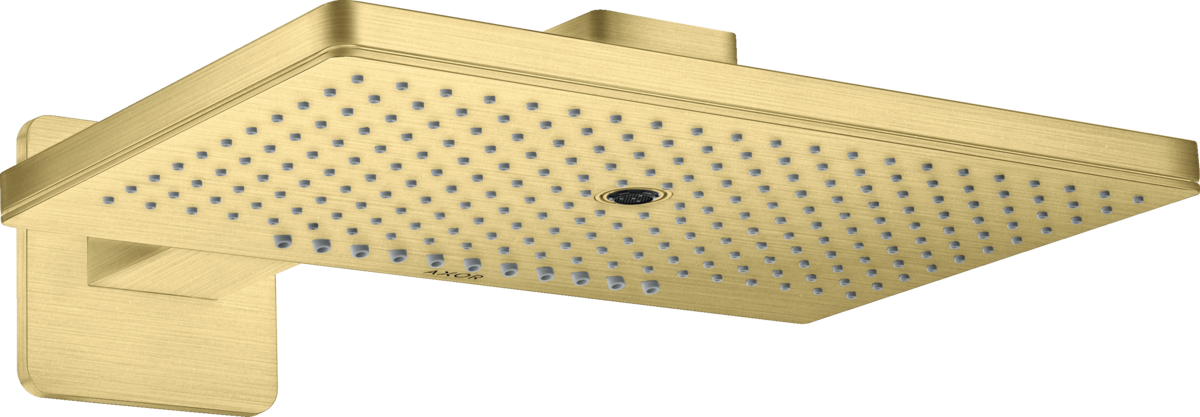 HANSGROHE AXOR ShowerSolutions Kopfbrause 460/300 3jet mit Brausearm und softsquare Rosette #35276950 - Brushed Brass