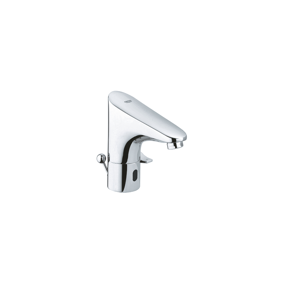 GROHE Europlus E Infrarot-Elektronik für Waschtisch 1/2″ mit Mischung und variabel einstellbarem Temperaturbegrenzer mit Zugstangen-Ablaufgarnitur 1 1/4″ #36236001 - chrom