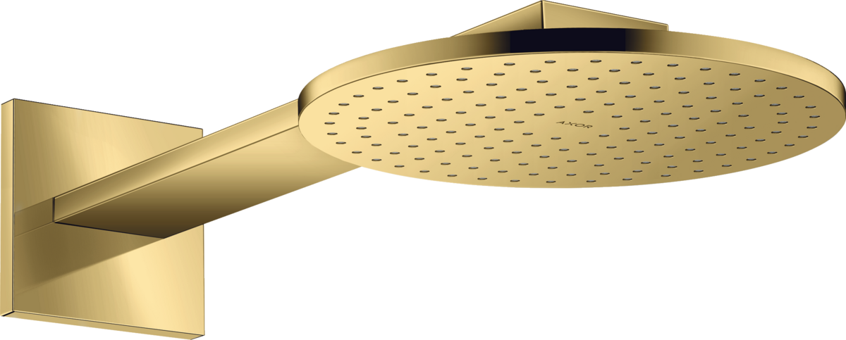 HANSGROHE AXOR ShowerSolutions Kopfbrause 250 1jet mit Brausearm #35284990 - Polished Gold Optic