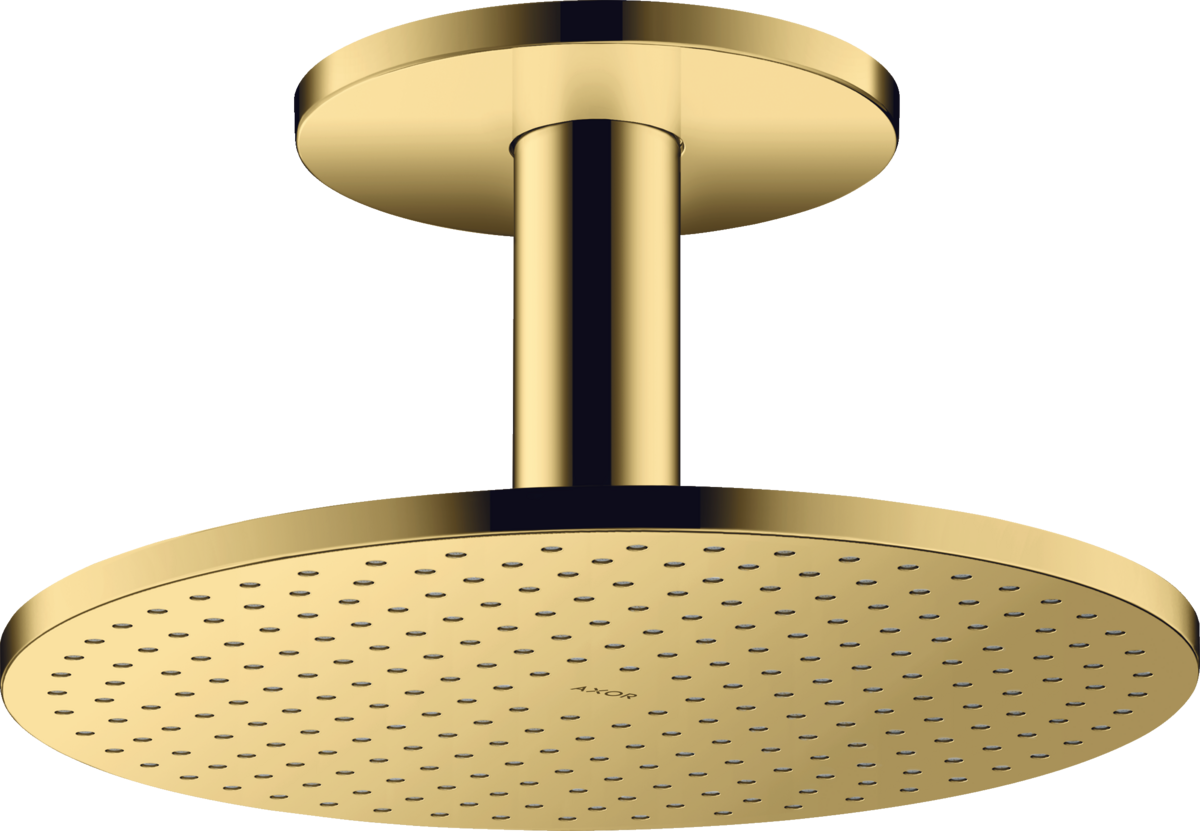 HANSGROHE AXOR ShowerSolutions Kopfbrause 300 1jet mit Deckenanschluss #35301990 - Polished Gold Optic
