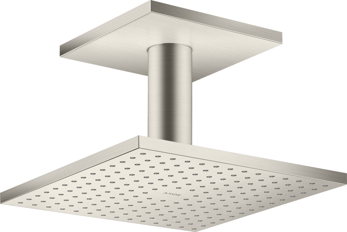 HANSGROHE AXOR ShowerSolutions Kopfbrause 250/250 2jet mit Deckenanschluss #35312800 - Edelstahl Optic