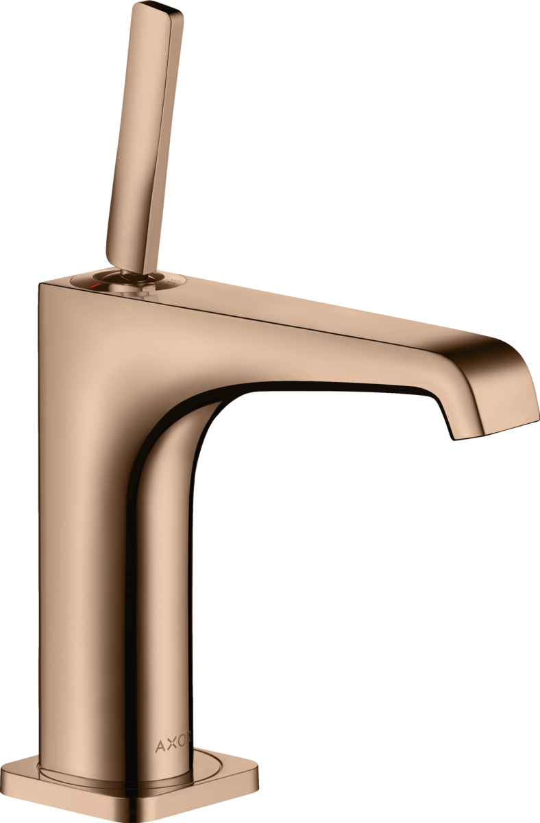 HANSGROHE AXOR Citterio E Einhebel-Waschtischmischer 130 mit Pingriff und Ablaufgarnitur #36101300 - Polished Red Gold