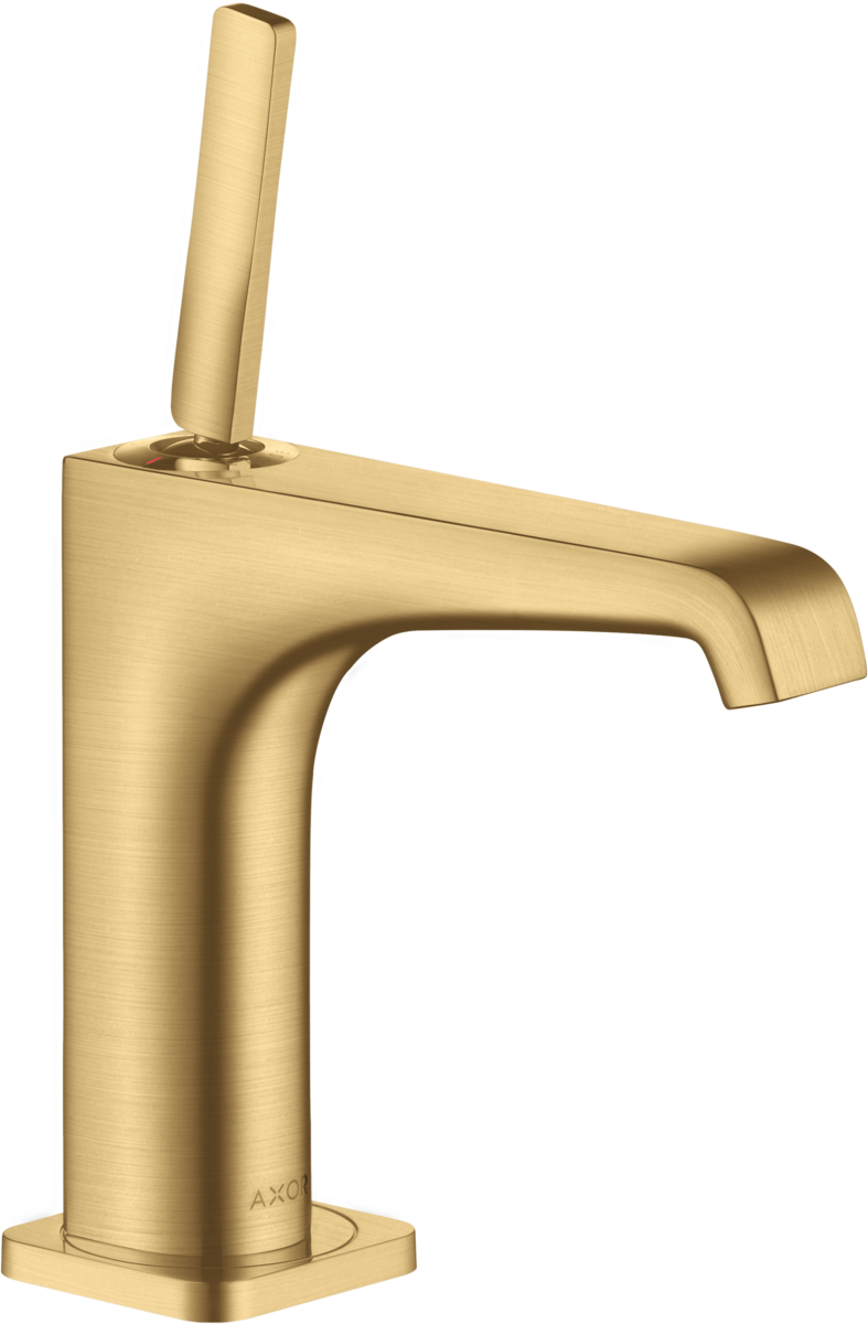 HANSGROHE AXOR Citterio E Einhebel-Waschtischmischer 130 mit Pingriff und Ablaufgarnitur #36101250 - Brushed Gold Optic