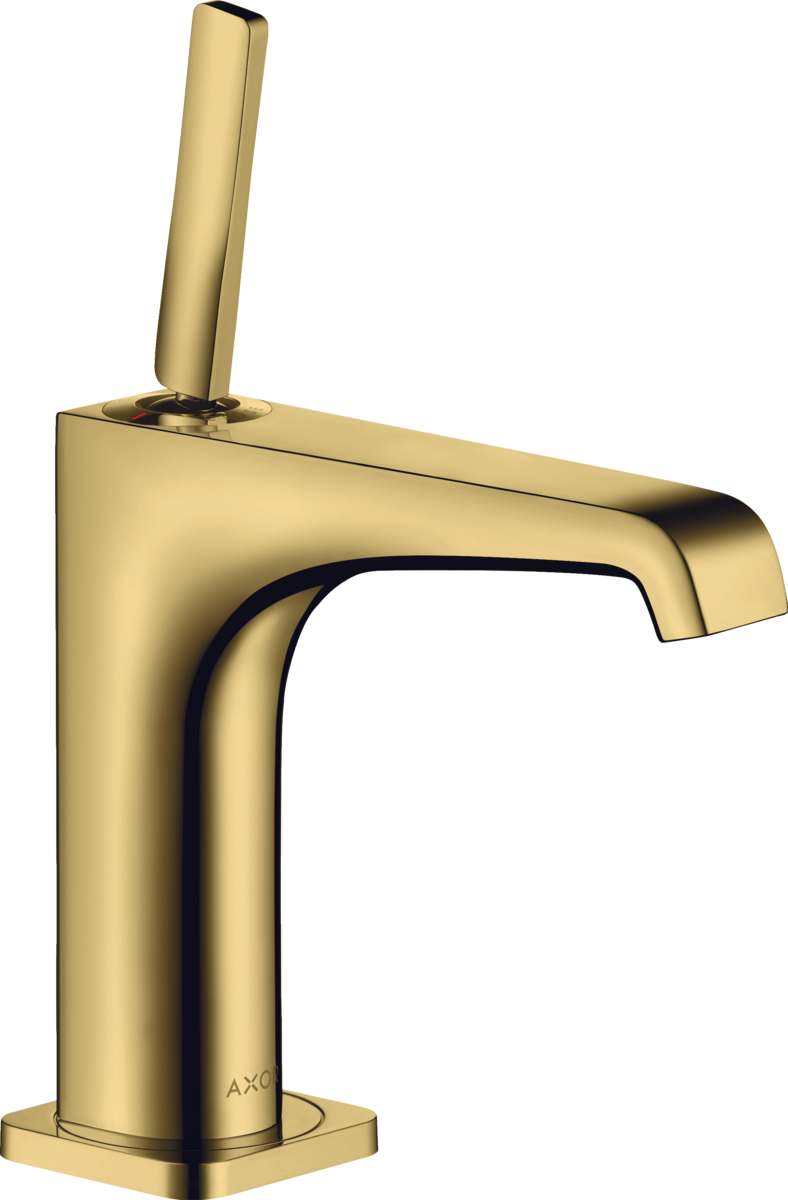 HANSGROHE AXOR Citterio E Einhebel-Waschtischmischer 130 mit Pingriff und Ablaufgarnitur #36101990 - Polished Gold Optic
