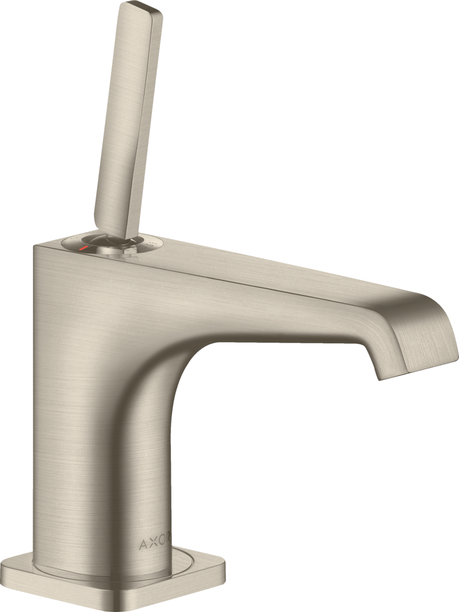 HANSGROHE AXOR Citterio E Einhebel-Waschtischmischer 90 mit Pingriff für Handwaschbecken mit Ablaufgarnitur #36102820 - Brushed Nickel