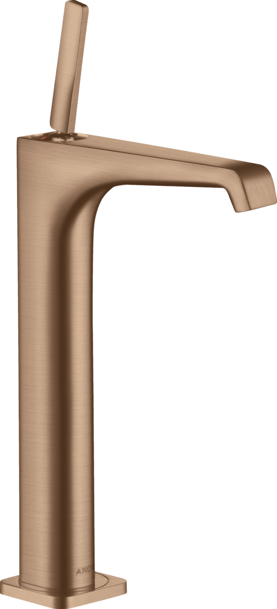 HANSGROHE AXOR Citterio E Einhebel-Waschtischmischer 250 mit Pingriff für Aufsatzwaschtische mit Ablaufgarnitur #36104310 - Brushed Red Gold