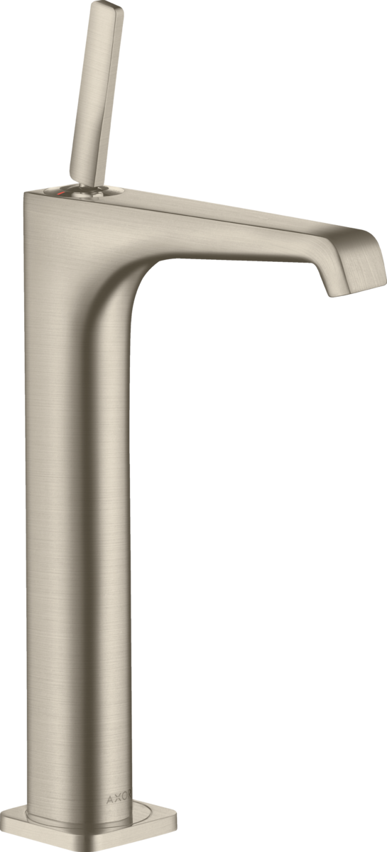 HANSGROHE AXOR Citterio E Einhebel-Waschtischmischer 250 mit Pingriff für Aufsatzwaschtische mit Ablaufgarnitur #36104820 - Brushed Nickel