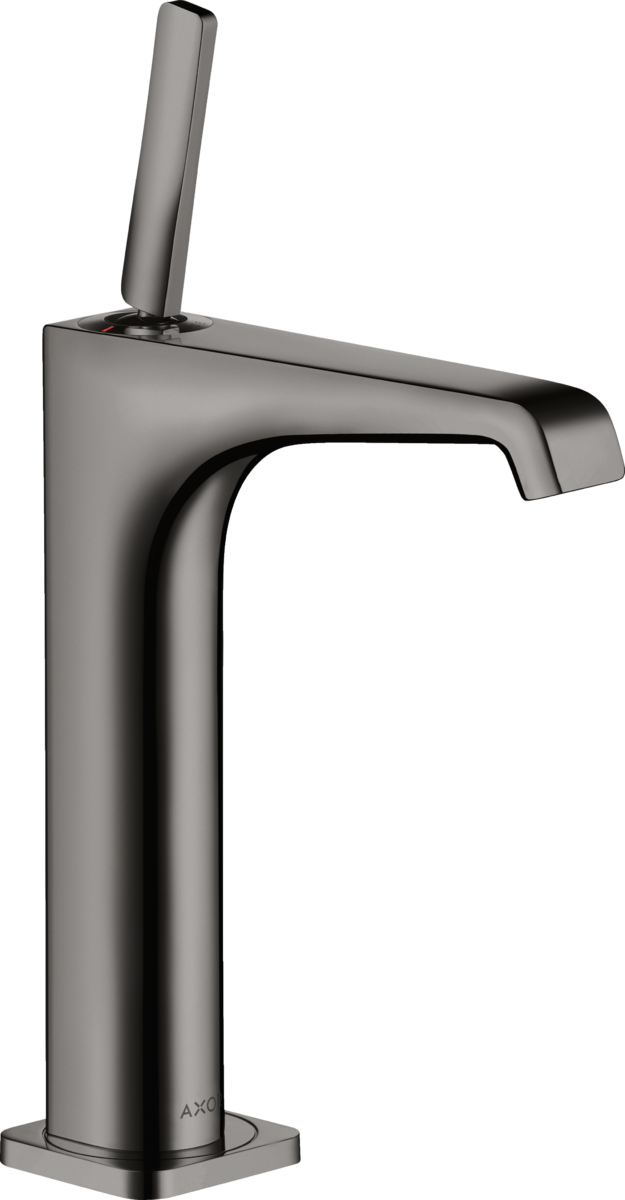 HANSGROHE AXOR Citterio E Einhebel-Waschtischmischer 190 mit Pingriff für Aufsatzwaschtische mit Ablaufgarnitur #36103330 - Polished Black Chrome