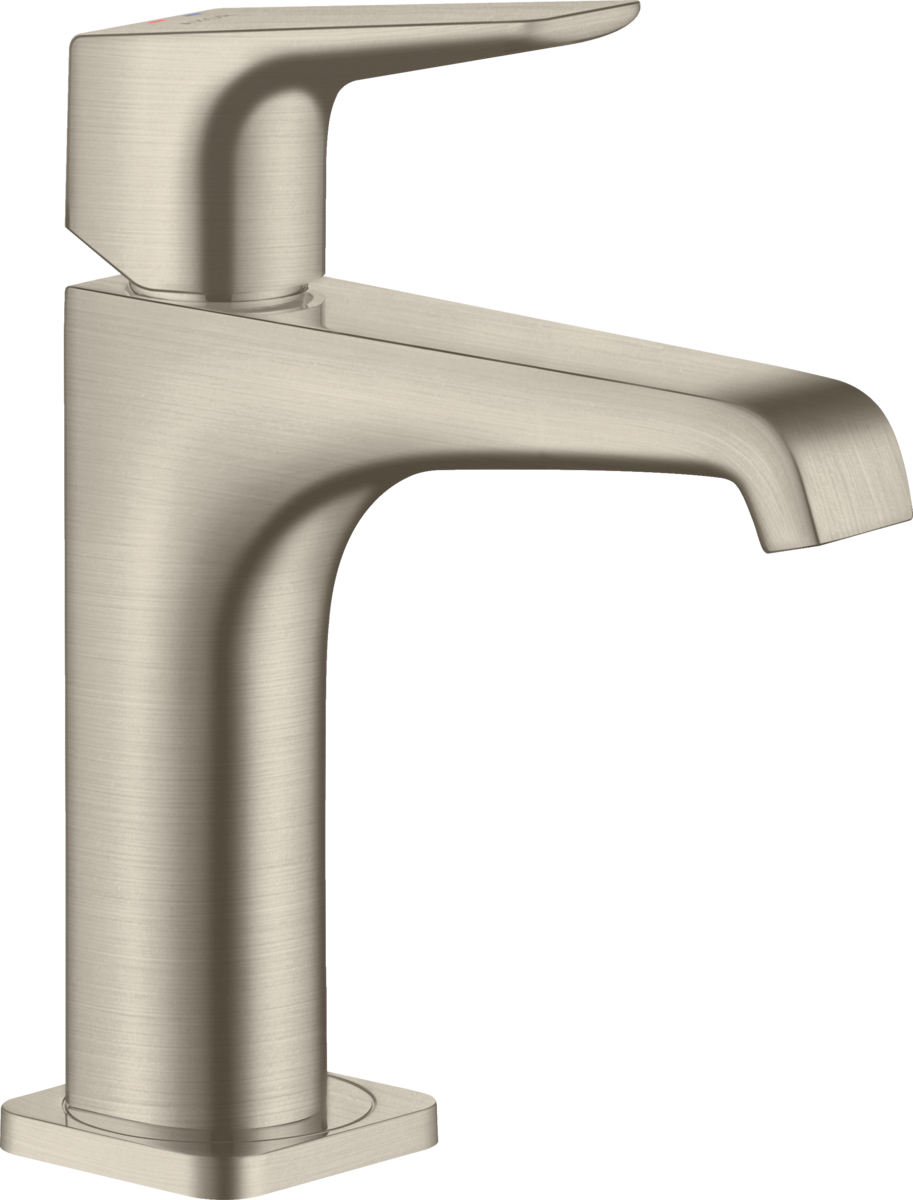 HANSGROHE AXOR Citterio E Einhebel-Waschtischmischer 130 mit Hebelgriff und Ablaufgarnitur #36111820 - Brushed Nickel