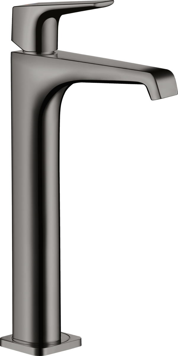 HANSGROHE AXOR Citterio E Einhebel-Waschtischmischer 250 mit Hebelgriff für Aufsatzwaschtische mit Ablaufgarnitur #36113330 - Polished Black Chrome