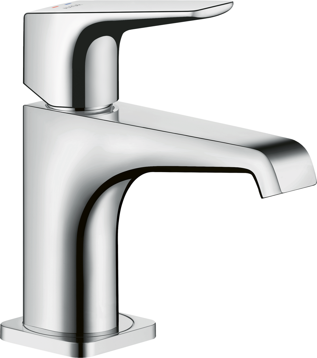 HANSGROHE AXOR Citterio E Einhebel-Waschtischmischer 90 mit Hebelgriff für Handwaschbecken mit Ablaufgarnitur #36112000 - Chrom