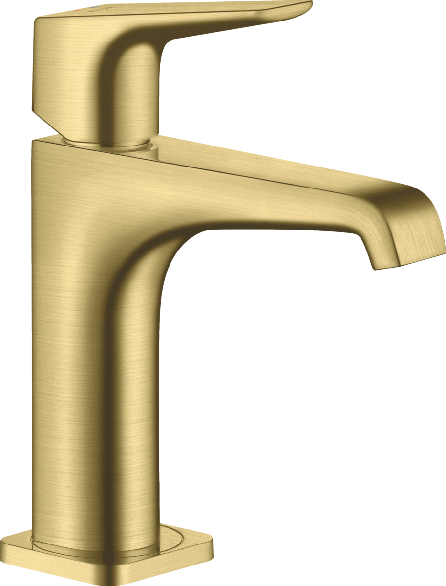 HANSGROHE AXOR Citterio E Einhebel-Waschtischmischer 130 mit Hebelgriff und Ablaufgarnitur #36111950 - Brushed Brass