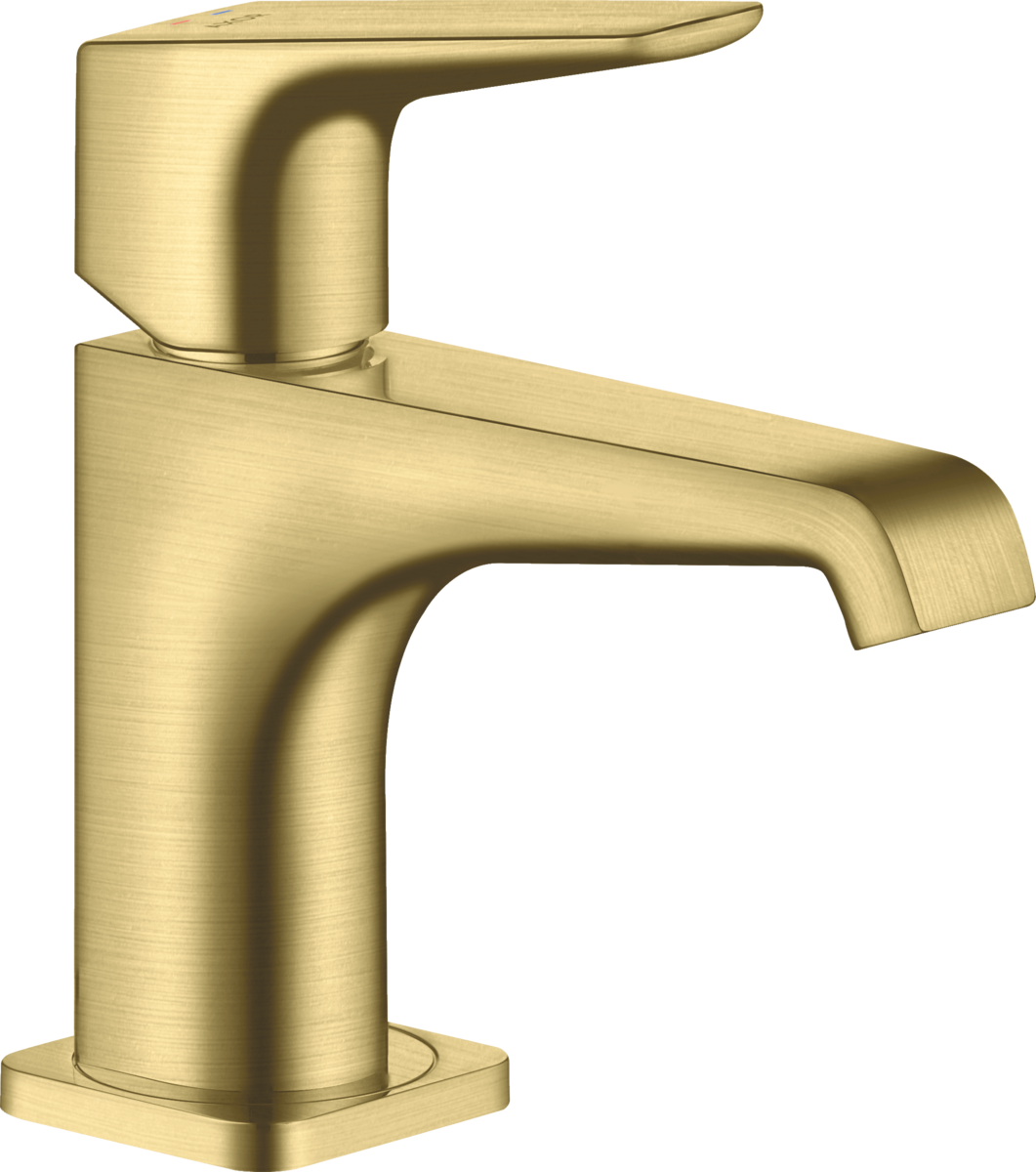 HANSGROHE AXOR Citterio E Einhebel-Waschtischmischer 90 mit Hebelgriff für Handwaschbecken mit Ablaufgarnitur #36112950 - Brushed Brass