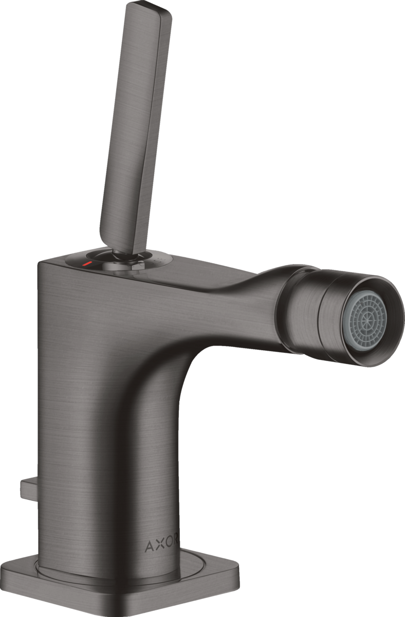HANSGROHE AXOR Citterio E Einhebel-Bidetmischer mit Pingriff und Zugstangen-Ablaufgarnitur #36120340 - Brushed Black Chrome