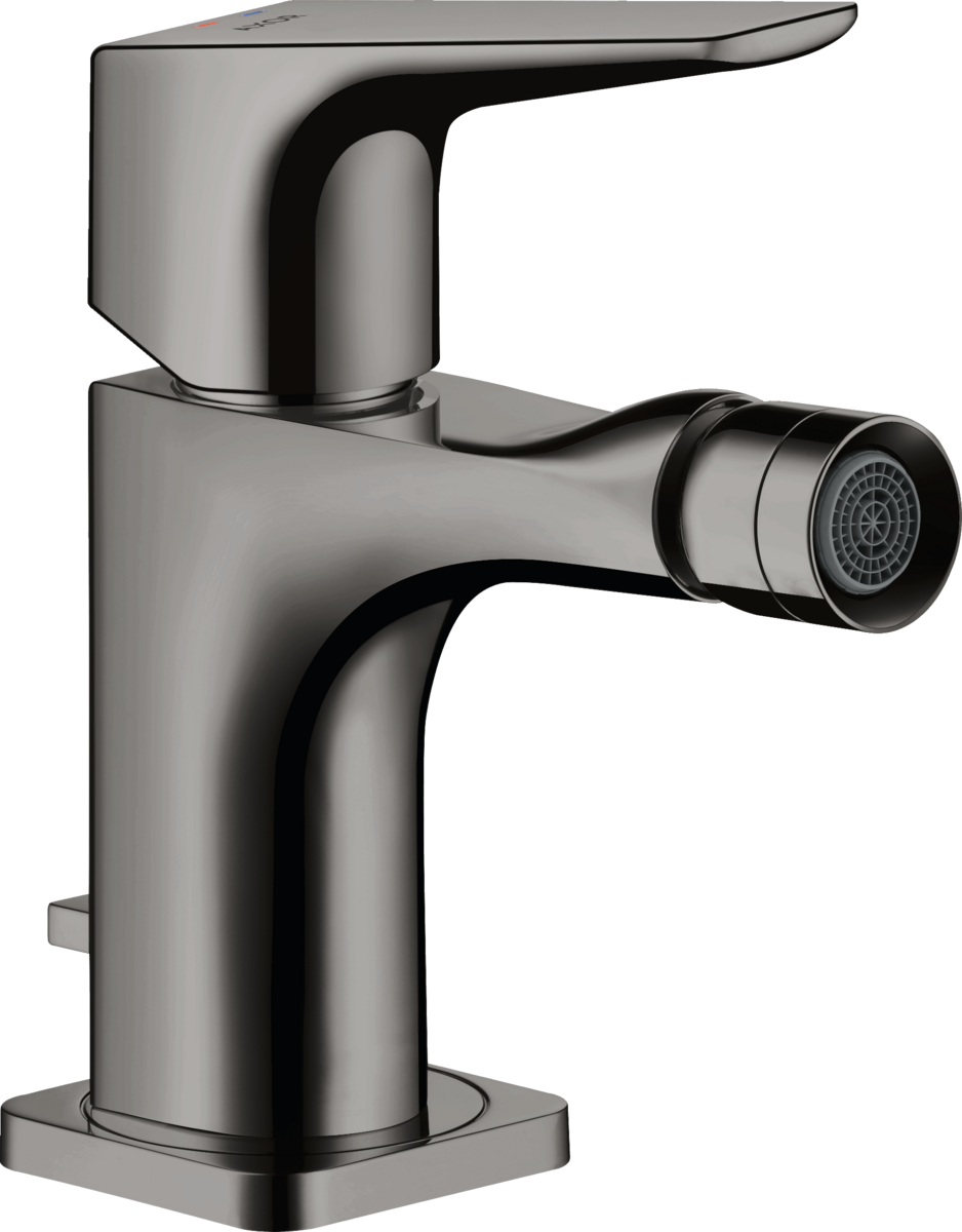 HANSGROHE AXOR Citterio E Einhebel-Bidetmischer mit Hebelgriff und Zugstangen-Ablaufgarnitur #36121330 - Polished Black Chrome