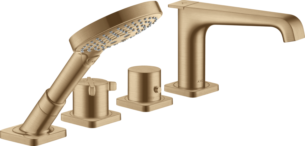 HANSGROHE AXOR Citterio E 4-Loch Fliesenrandarmatur mit Thermostat #36410140 - Brushed Bronze