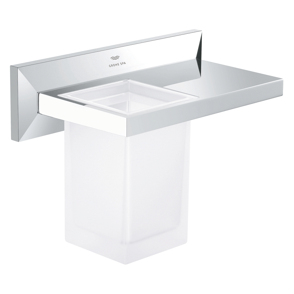 GROHE Allure Brilliant Ablage mit Mundspülglas #40906000 - chrom