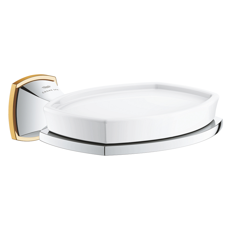 GROHE Grandera Halter mit Keramik-Seifenschale #40923IG0 - chrom/gold