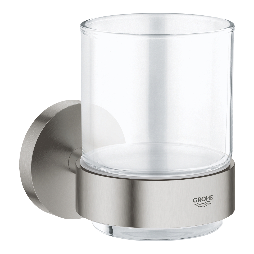 GROHE Start Glas mit Halter #41194DC0 - supersteel