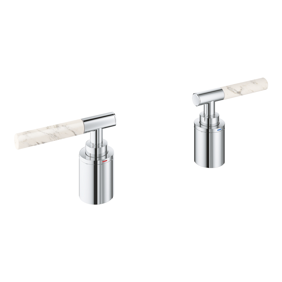 GROHE Atrio Private Collection Hebelgriffe aus White Attica Caesarstone Material #48464000 - chrom