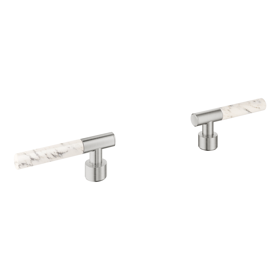 GROHE Atrio Private Collection Hebelgriffe aus White Attica Caesarstone Material #48458DC0 - supersteel