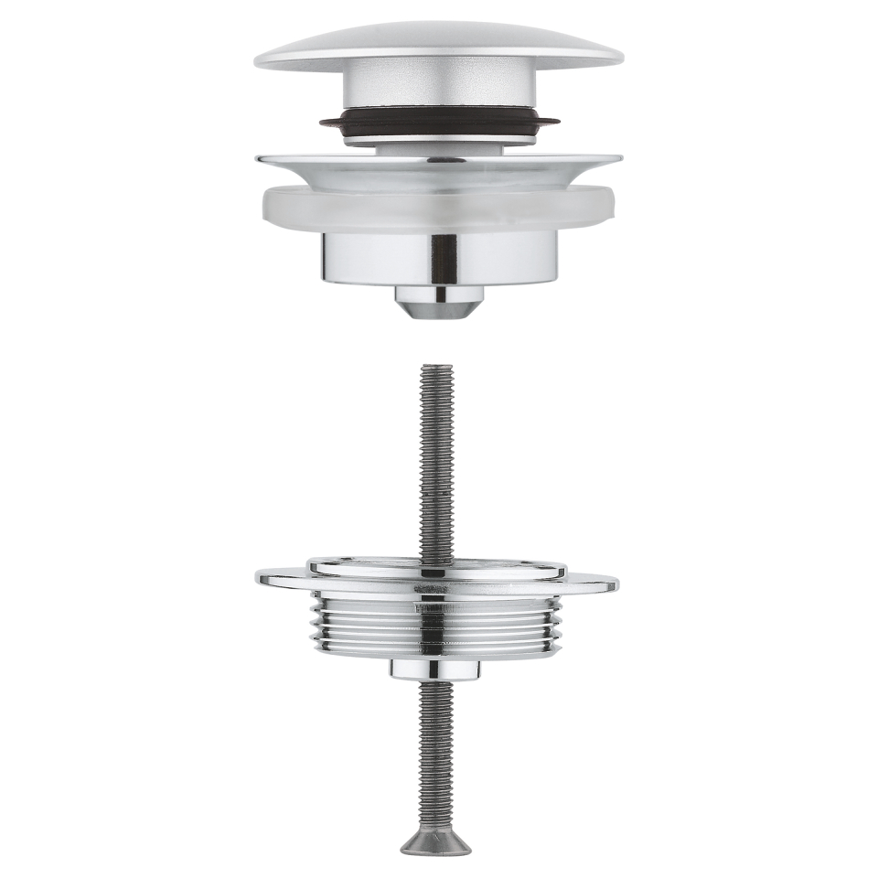 GROHE Ablaufgarnitur mit Druckstopfen #65807BS0 - chrom/titanium