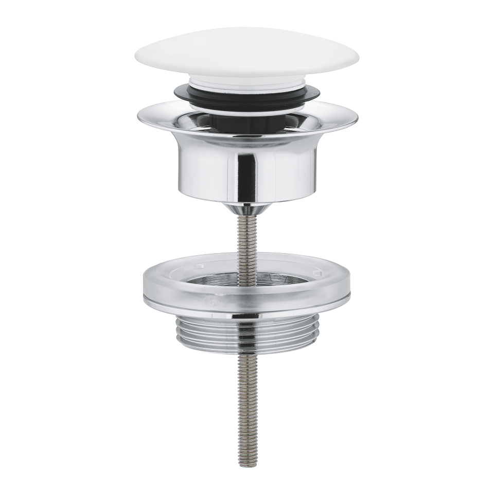 GROHE Ablaufgarnitur mit Druckstopfen #65807LS0 - moon white