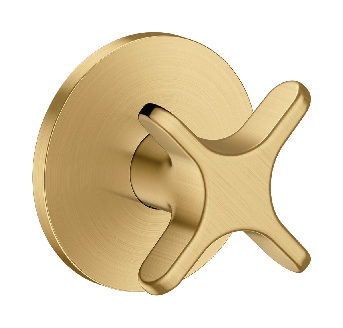 HANSGROHE AXOR One Absperrventil Unterputz mit Kreuzgriff #48771250 - Brushed Gold Optic