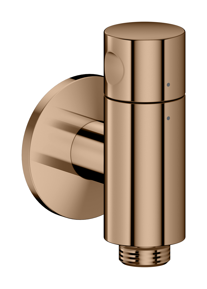 HANSGROHE AXOR One Wandanschluss Stop mit Absperrventil #48781300 - Polished Red Gold