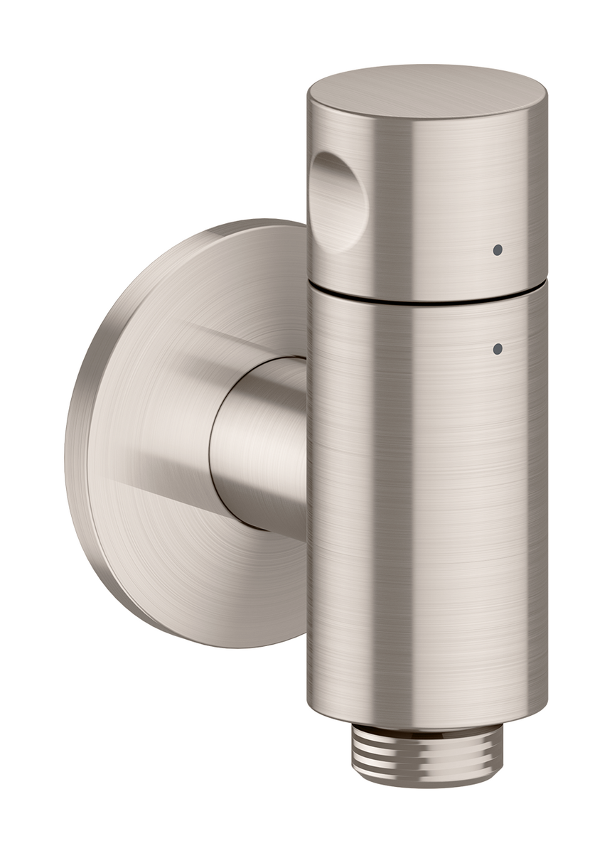 HANSGROHE AXOR One Wandanschluss Stop mit Absperrventil #48781800 - Edelstahl Optic