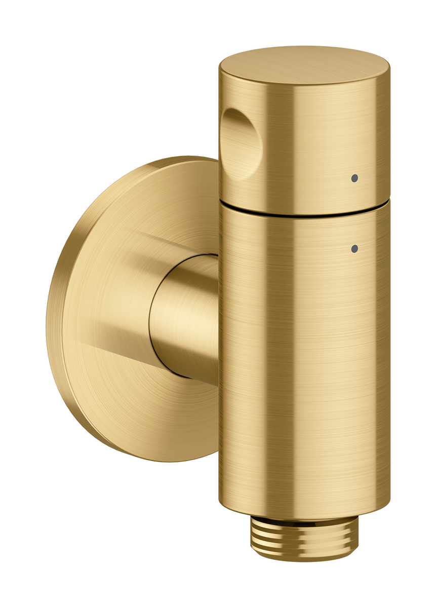 HANSGROHE AXOR One Wandanschluss Stop mit Absperrventil #48781250 - Brushed Gold Optic