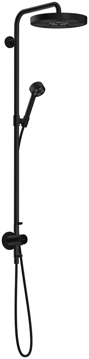 HANSGROHE AXOR One Showerpipe mit Thermostat und Kopfbrause 280 1jet EcoSmart Unterputz #48797670 - Mattschwarz