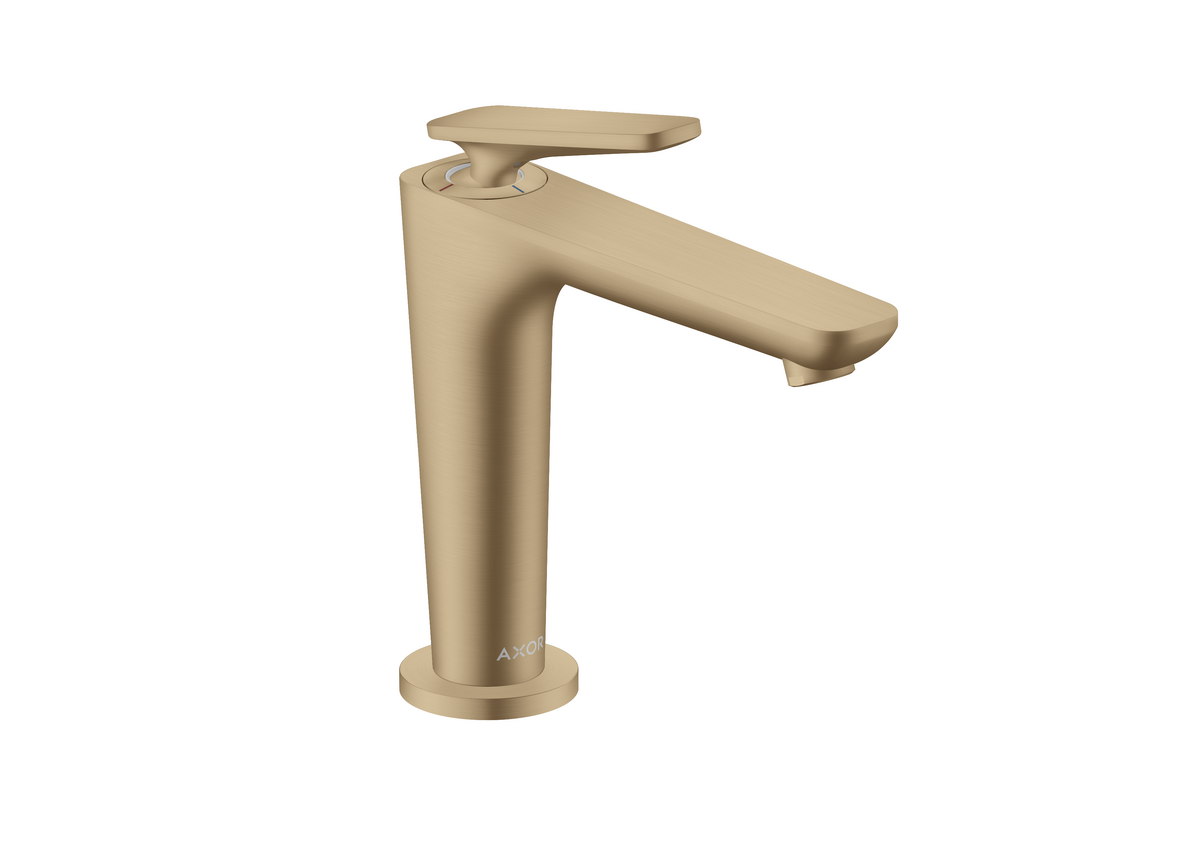HANSGROHE AXOR Citterio C Einhebel-Waschtischmischer 125 mit CoolStart mit Ablaufgarnitur #49040140 - Brushed Bronze