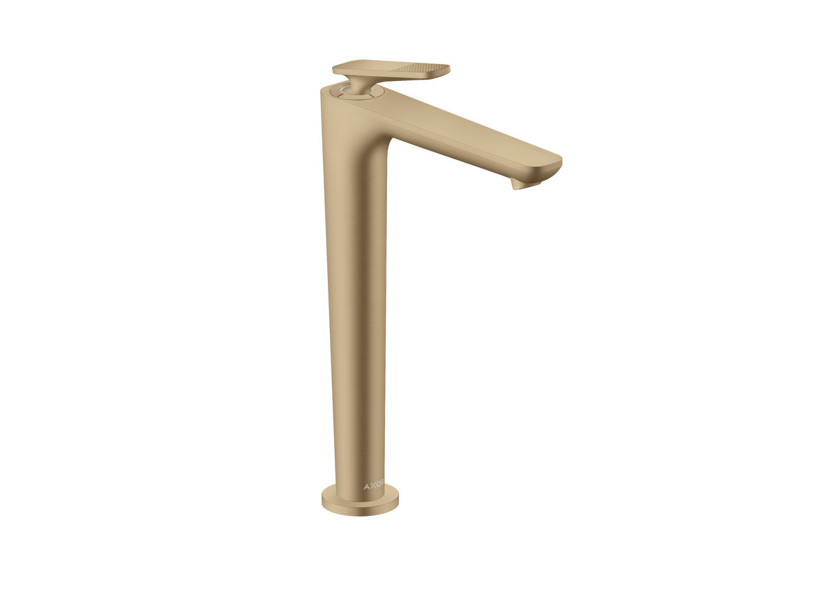 HANSGROHE AXOR Citterio C Einhebel-Waschtischmischer 250 mit CoolStart mit Ablaufgarnitur - Cubic cut #49051140 - Brushed Bronze