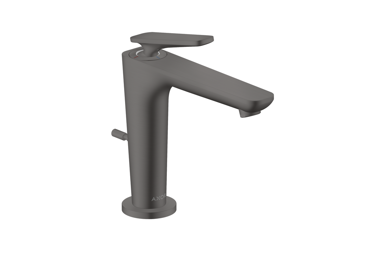 HANSGROHE AXOR Citterio C Einhebel-Waschtischmischer 125 mit CoolStart und Zugstangen-Ablaufgarnitur #49030340 - Brushed Black Chrome