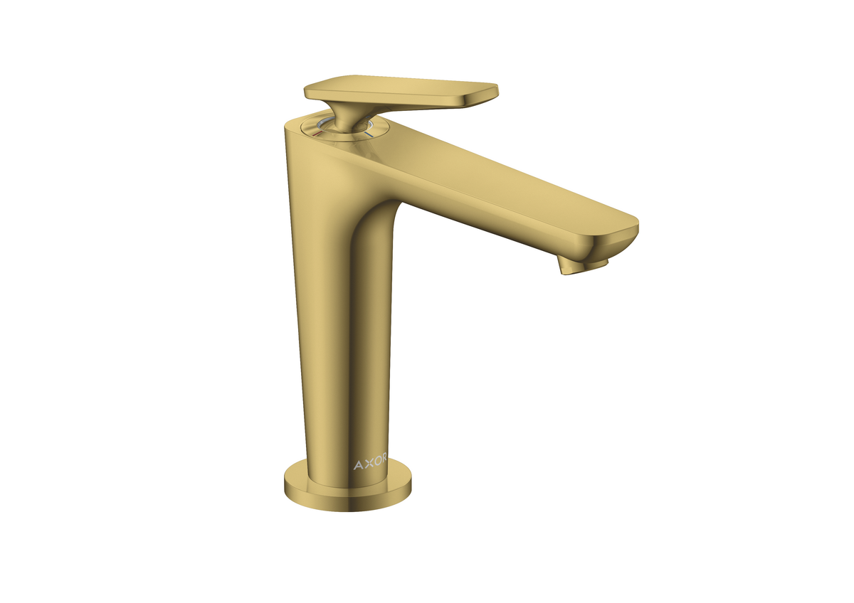 HANSGROHE AXOR Citterio C Einhebel-Waschtischmischer 125 mit CoolStart mit Ablaufgarnitur #49040990 - Polished Gold Optic